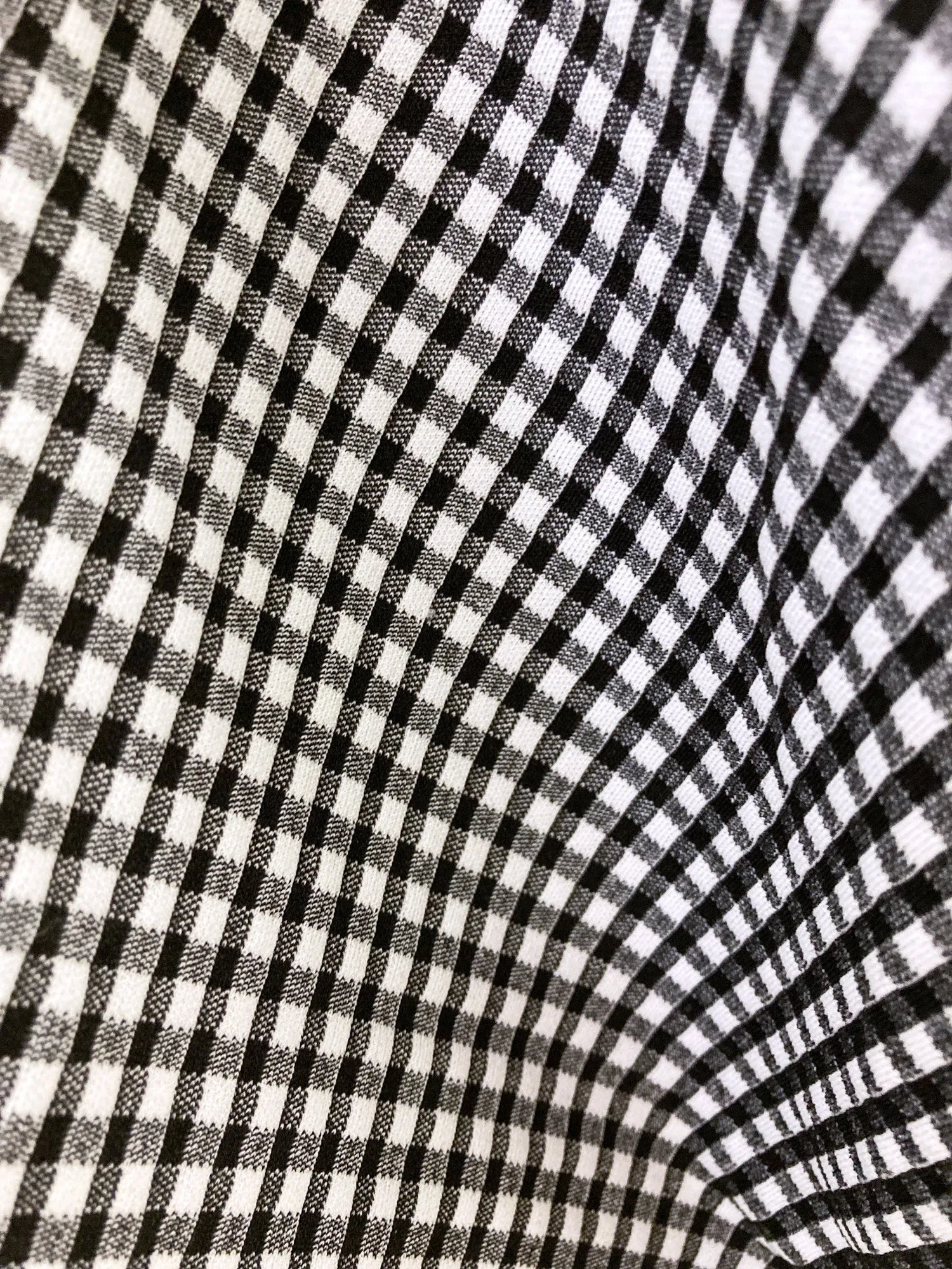 Comme des Garcons SS1997 ‘dress meets body’ black white gingham dress or skirt