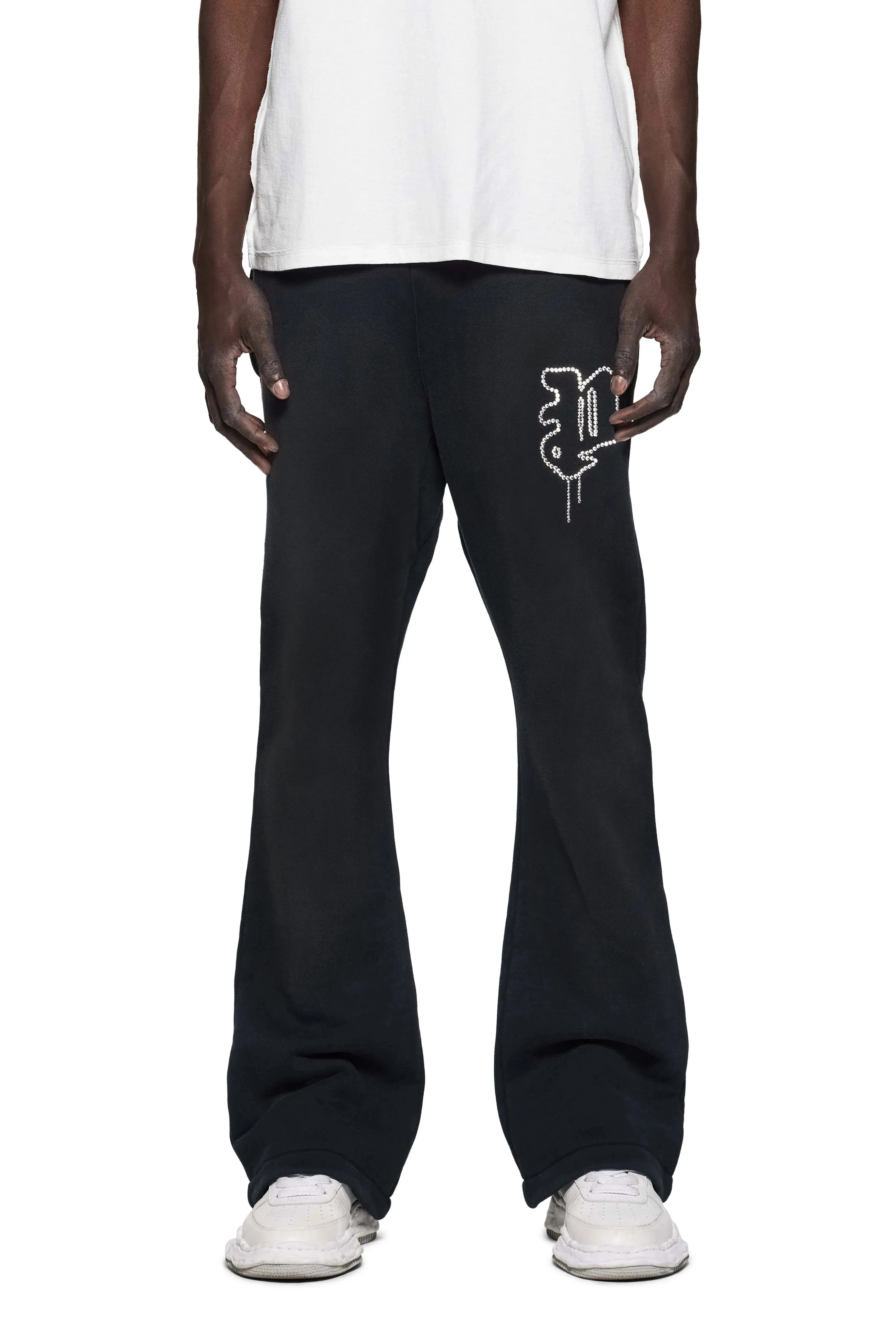 Crystals Gothic P Sweatpants (Black) - P459-HBGD125