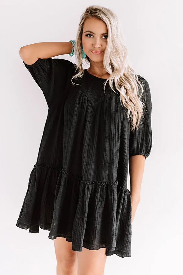 Destin Dawn Shift Dress In Black