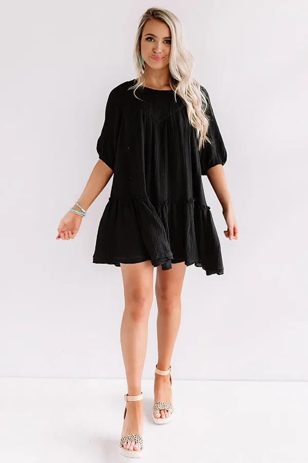 Destin Dawn Shift Dress In Black