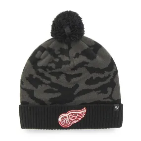 Detroit Red Wings 47 Brand Charcoal Black Twenty Nine Cuffed Beanie Hat Cap