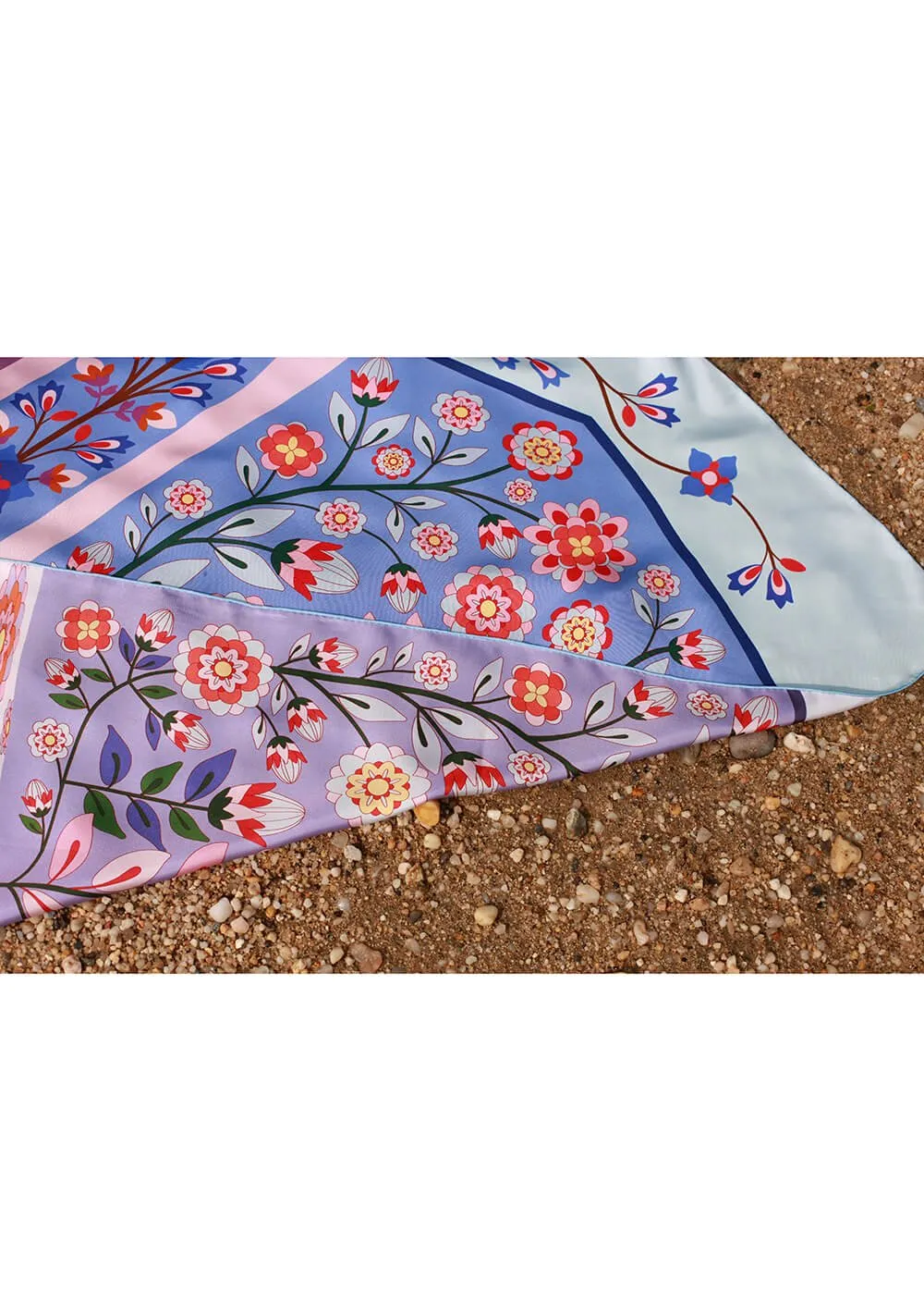 Double Sided Silk Scarf Of Flower Imagination