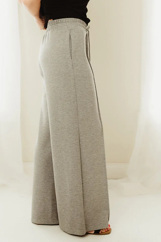 Drawstring Wide Leg Sweatpants