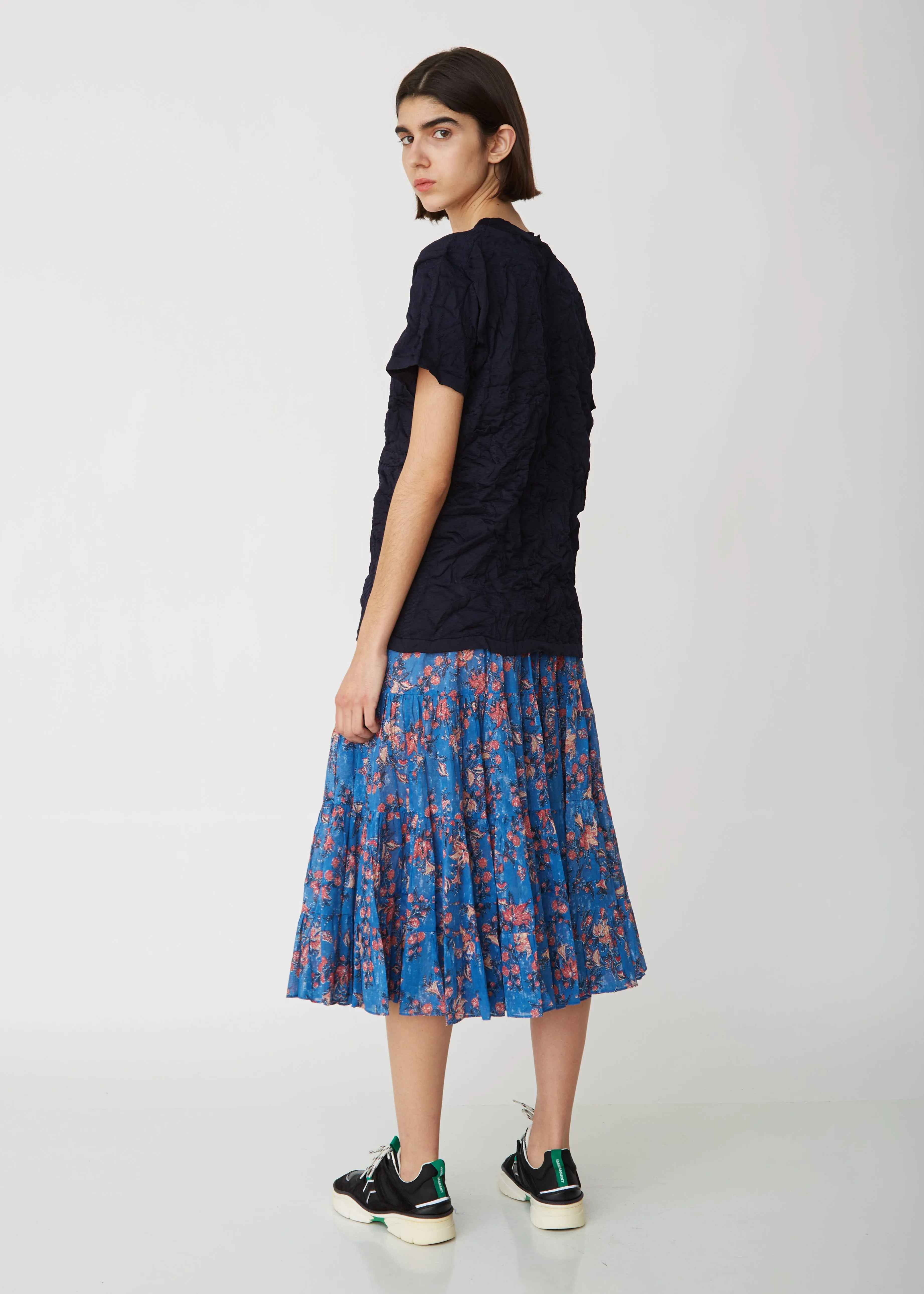 Elfa Pleated Cotton Voile Skirt