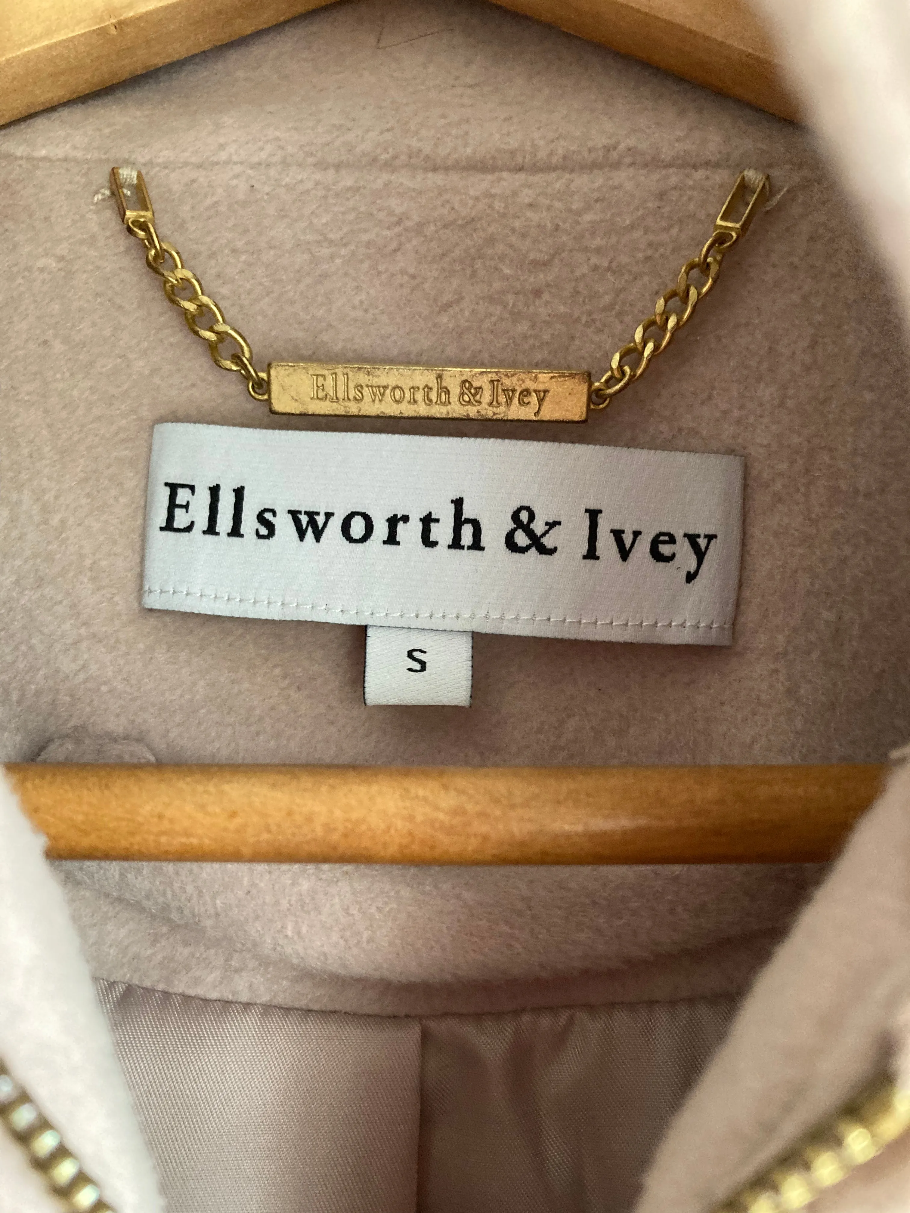 Ellsworth & Ivy Wool Blend Cream Cape UK Size Small