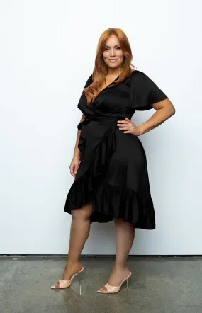 Elly Wrap Dress - Black