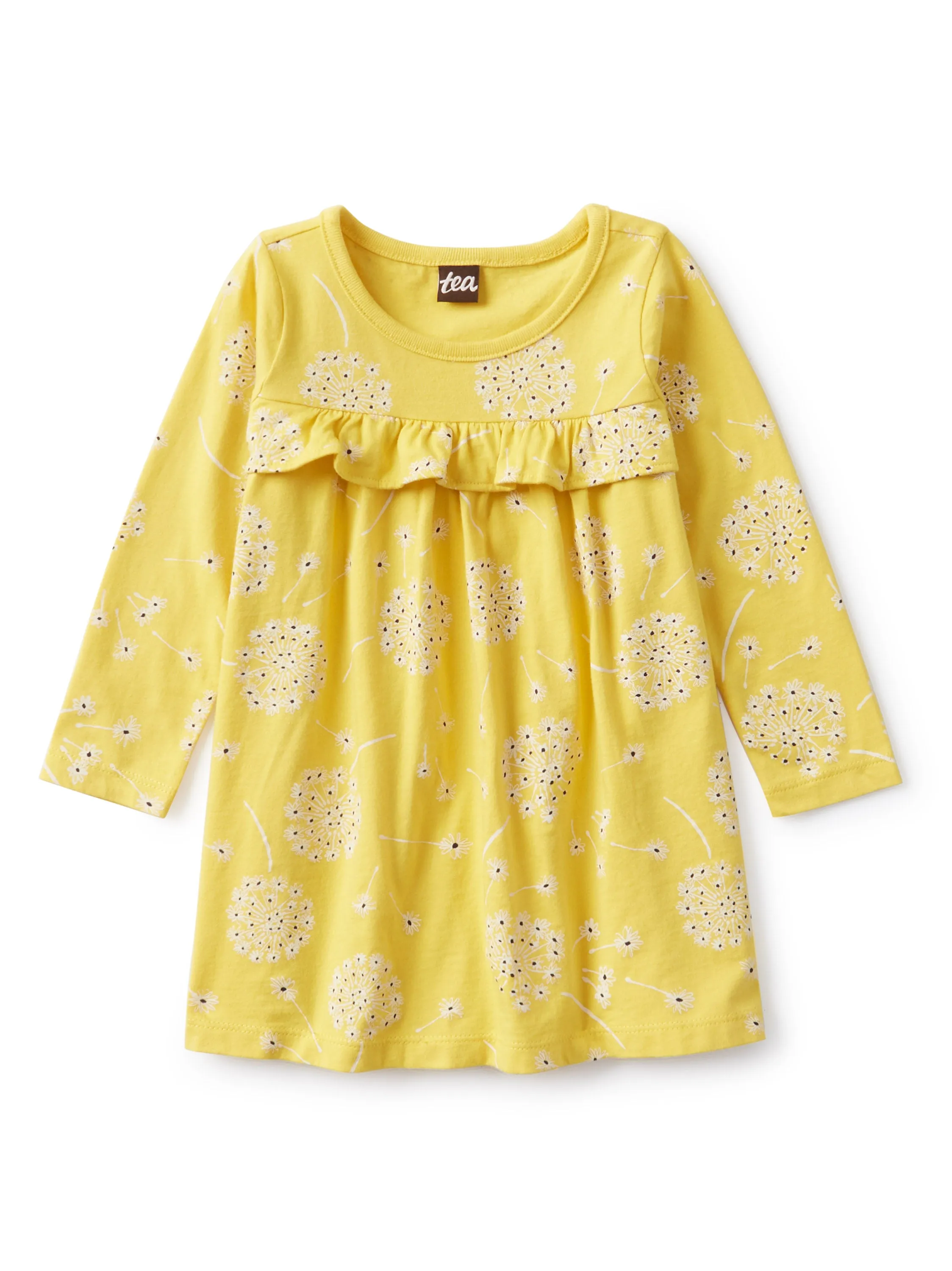 Empire Ruffle Dress - Tossed Dandelions