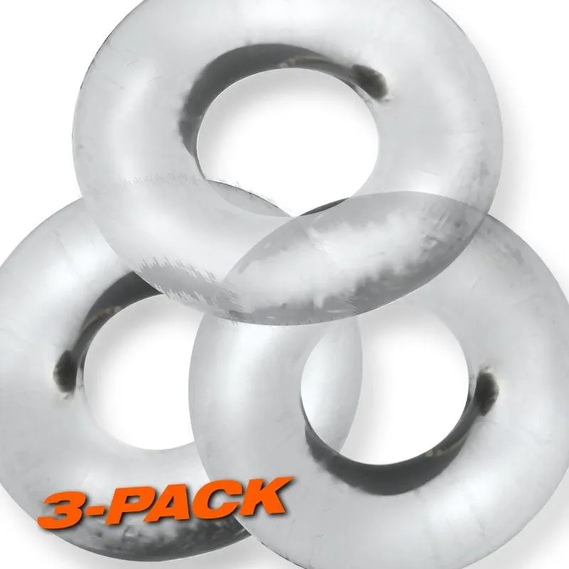 Fat Willy 3 Pc Jumbo Cockrings Clear