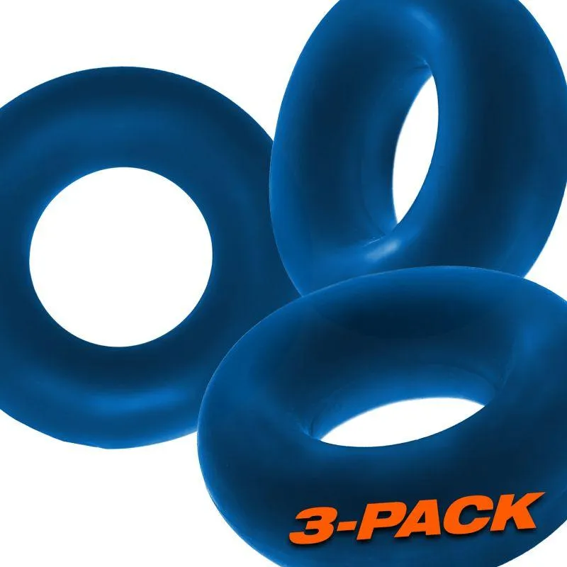 Fat Willy 3 Pc Jumbo Cockrings Space Blue