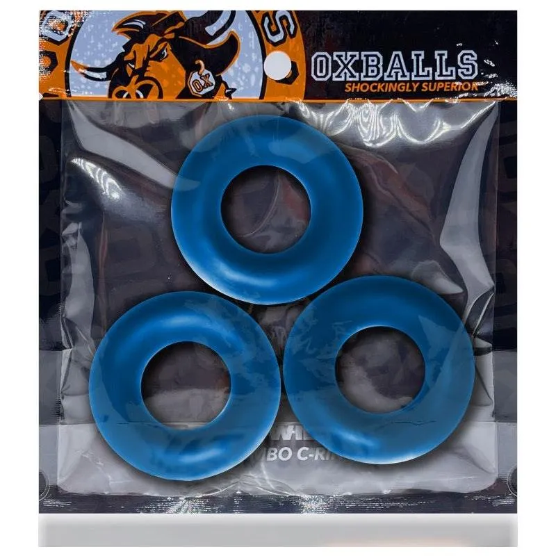 Fat Willy 3 Pc Jumbo Cockrings Space Blue