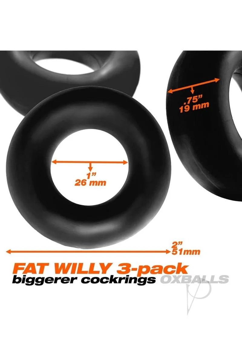 Fat Willy 3pk Black