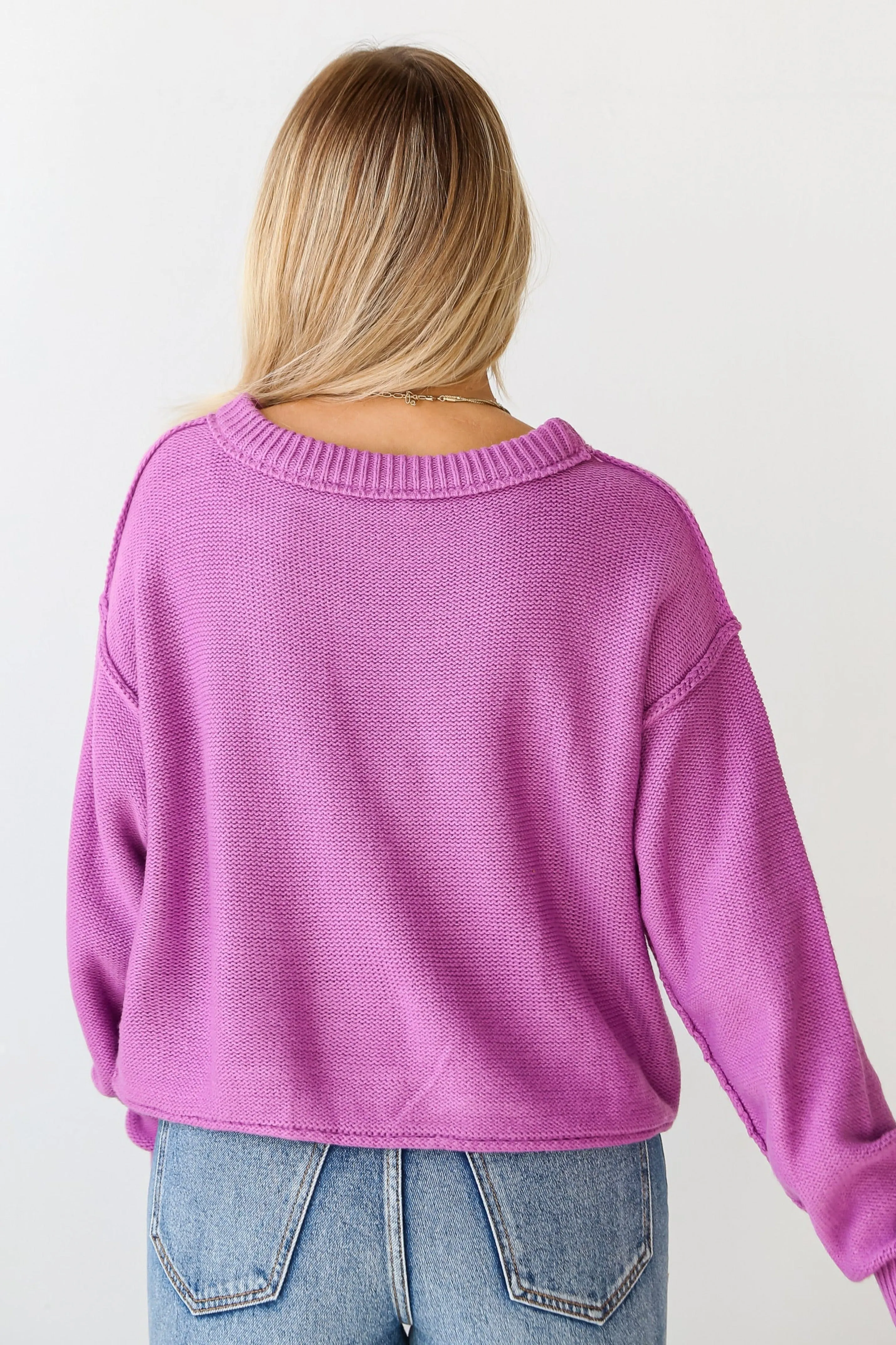 FINAL SALE - Comfy Moments Purple Oversized Sweater