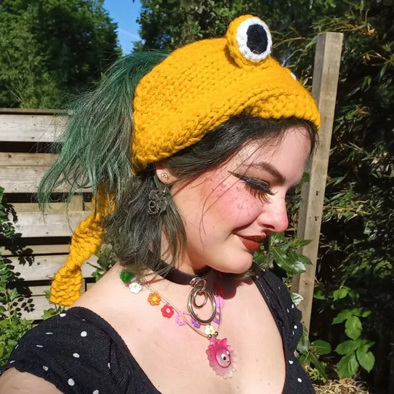 Froggy Friend Knit Hat