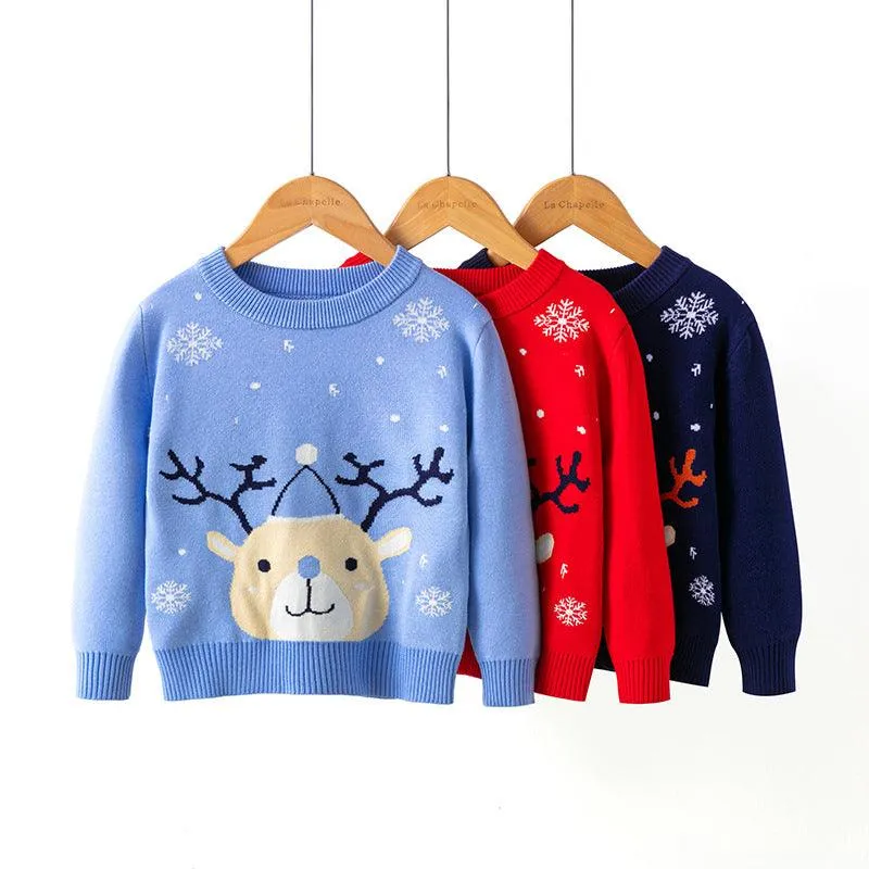 Frosted Fawn Christmas Sweater for Kids