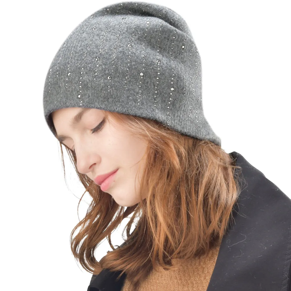 FURTALK Winter Women Beanie Hat with Sequin Drop Shipping  B017