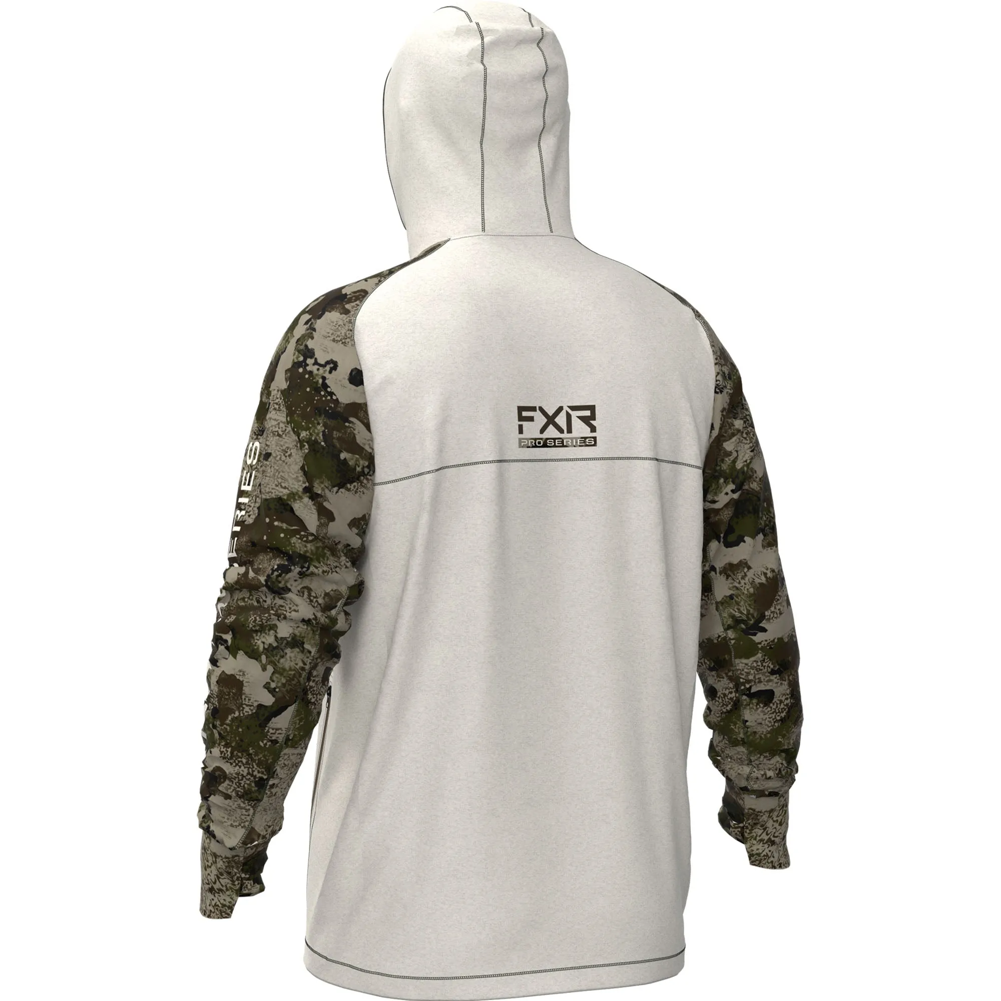 FXR  Mens Brown Heather Army Camo Tournament Pro Hybrid UPF Pullover Hoodie Hoody