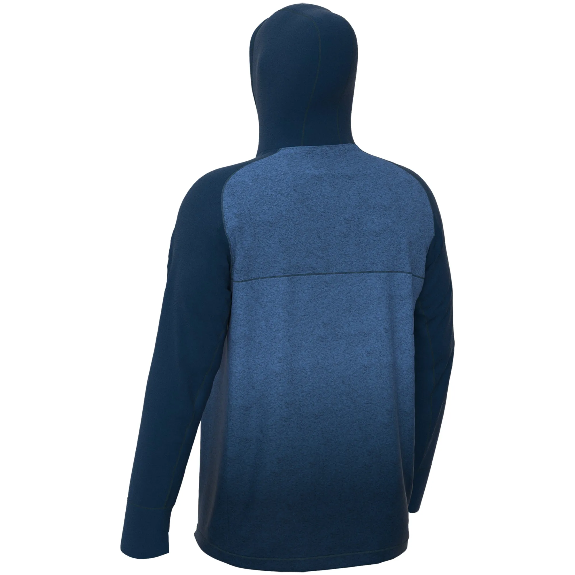 FXR Mens Tournament Pro Hybrid UPF Hoodie Blue Heather/Dark Steel