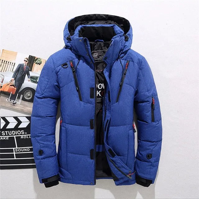 High quality men's winter jacket thick snow parka overcoat white duck down jacket men wind breaker brand Tace & Shark down coat