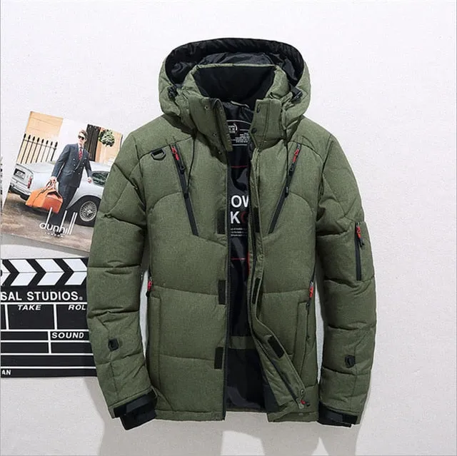 High quality men's winter jacket thick snow parka overcoat white duck down jacket men wind breaker brand Tace & Shark down coat