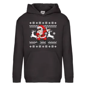 Hoodie Kinder - Dapping Weihnachtsmann mit Rentieren