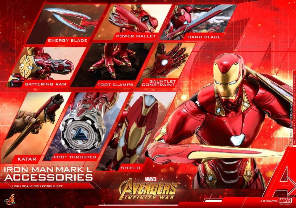 HOT TOYS MARVEL  AVENGERS INFINITY WAR IRON MAN MARK L - MARK 50 ACCESSORIES COLLECTIBLE SET 1/6 - ACS004