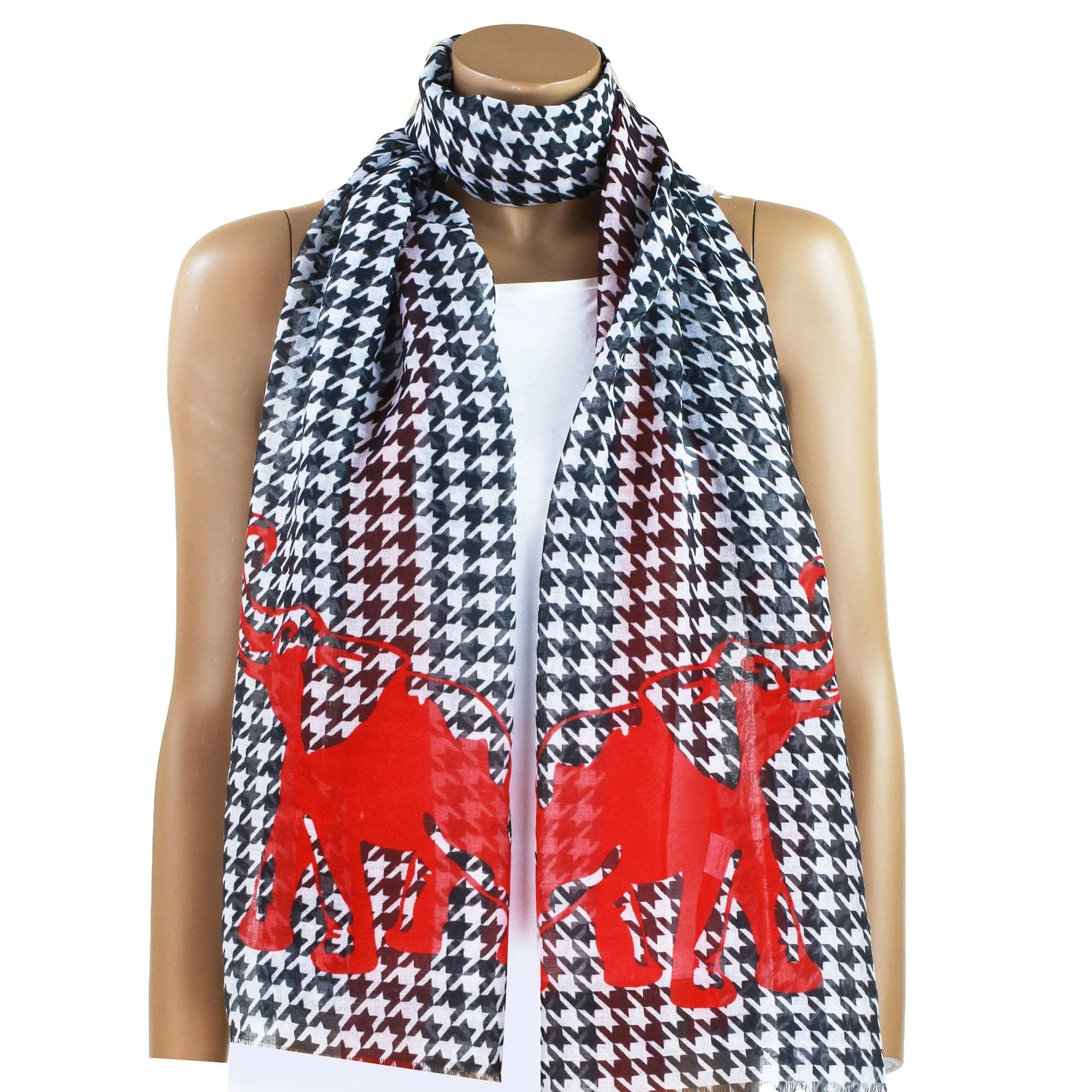 Houndstooth Elephant Scarf