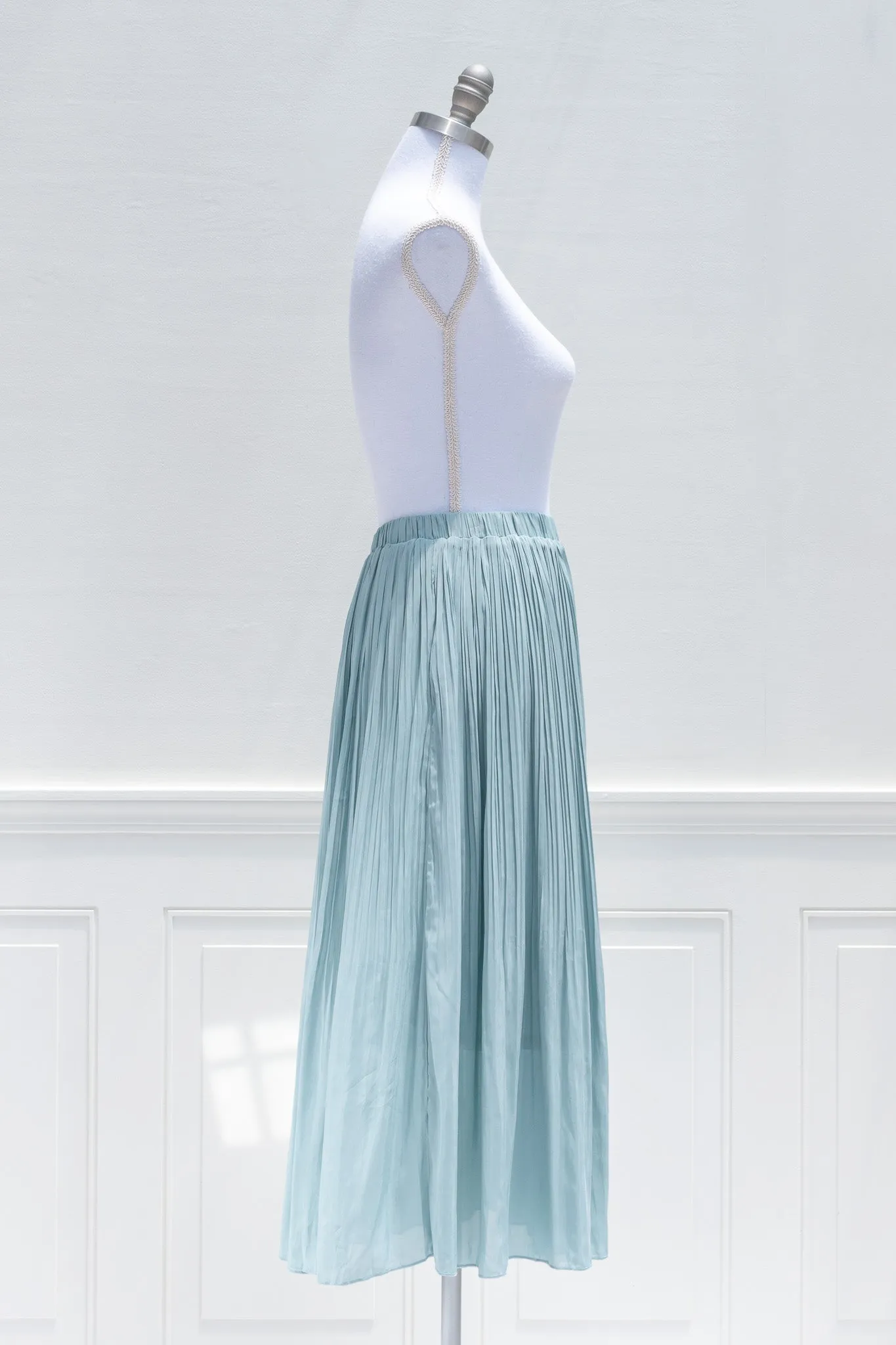 Isabella Chiffon Midi Skirt - Sky Blue