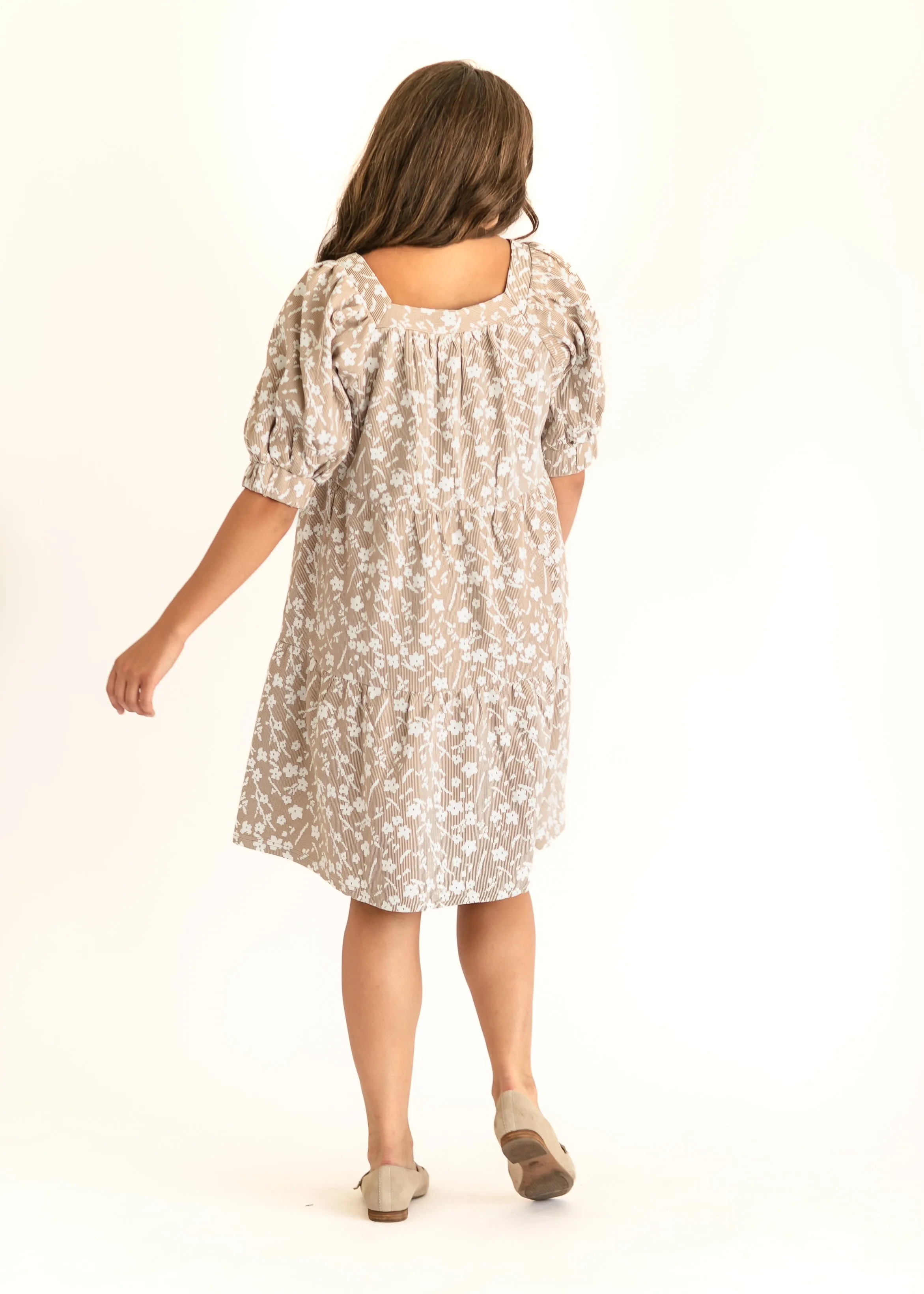 Jacquard Knit Square Neck Dress - FINAL SALE