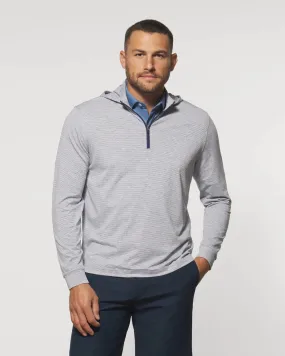 Johnnie-O Hybrid Performance 1/4 Zip Hoodie in Heather Twilight