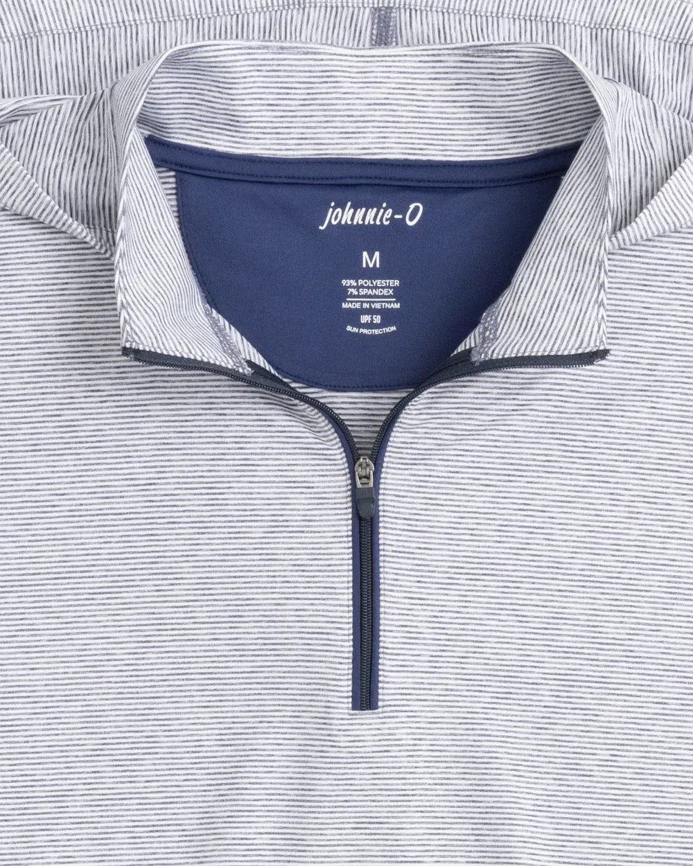 Johnnie-O Hybrid Performance 1/4 Zip Hoodie in Heather Twilight