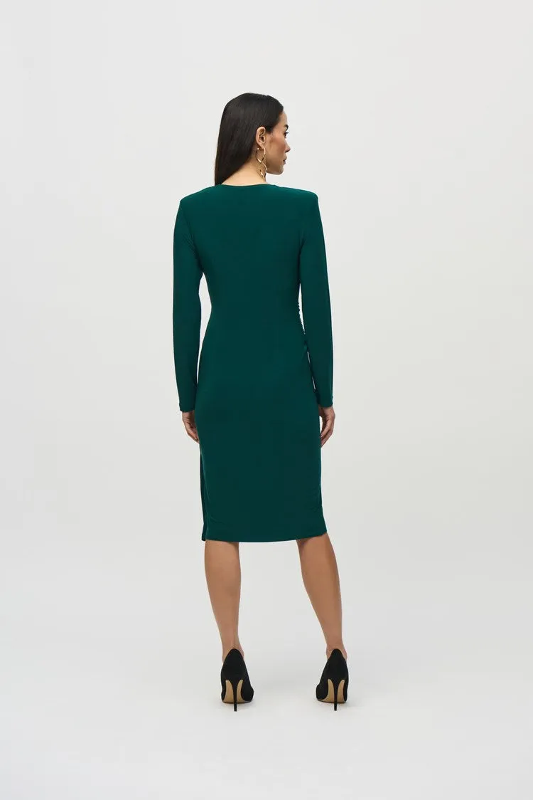 Joseph Ribkoff Silky Knit Wrap Dress Green 244024