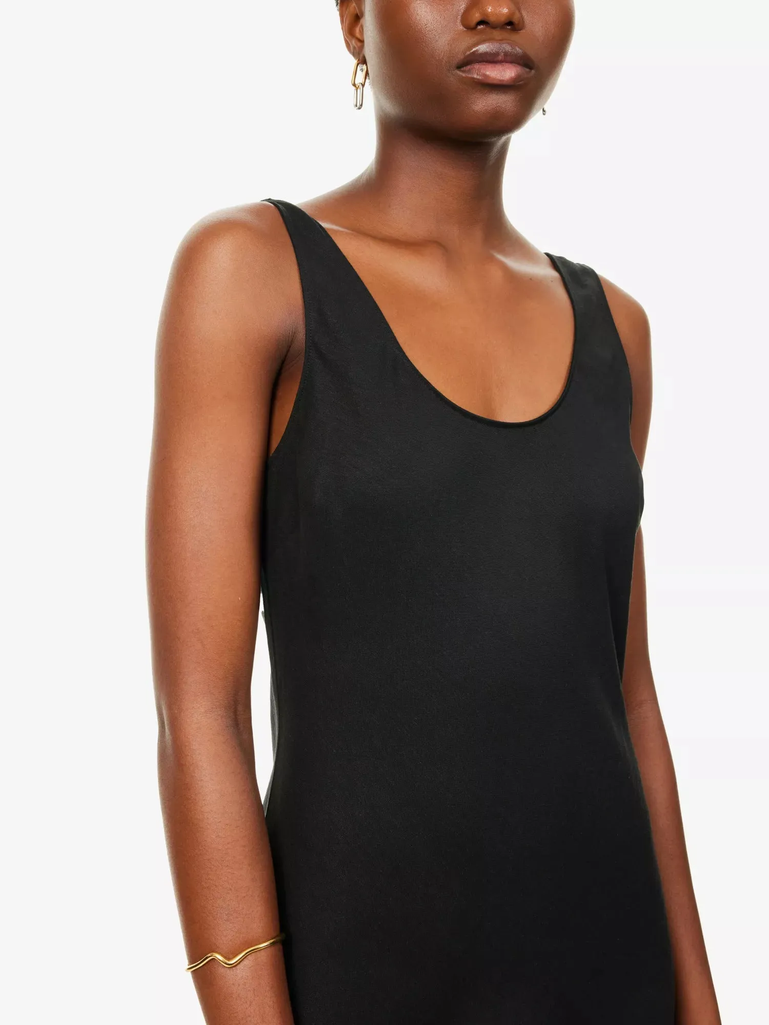 Kailani Dress Satin Crepe Black