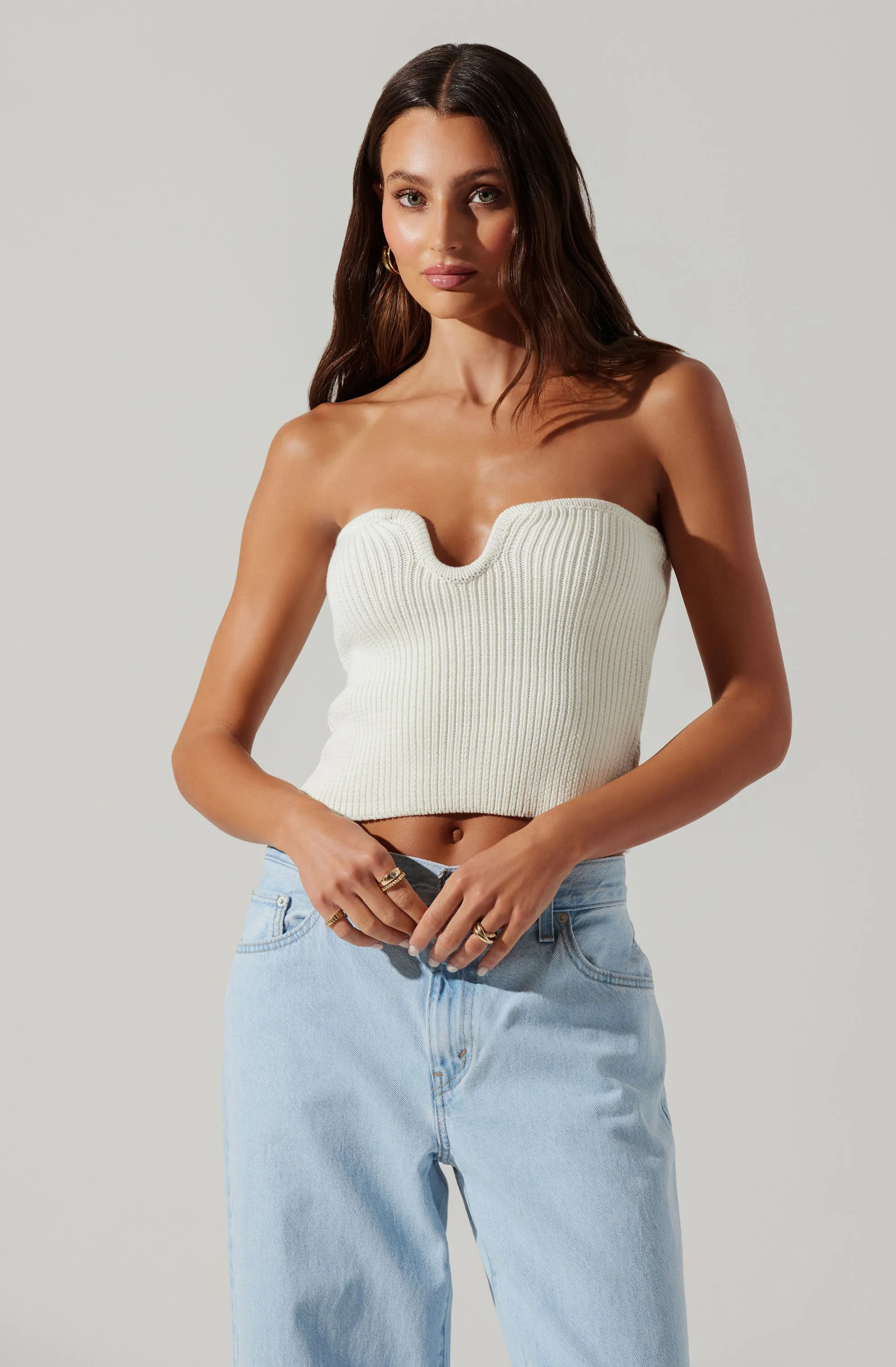 Kailee Sweater Tube Top