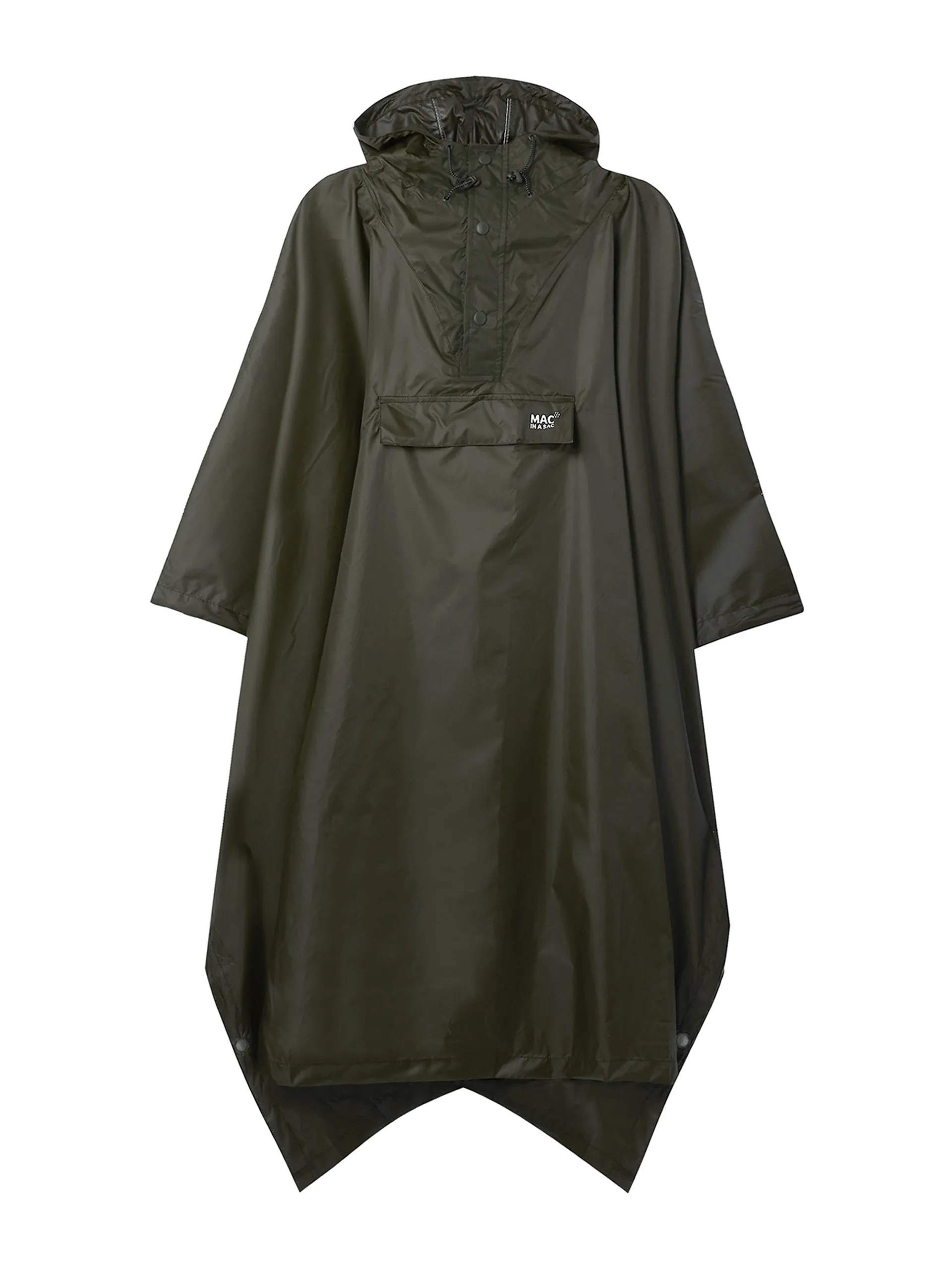 Khaki packable waterproof cape