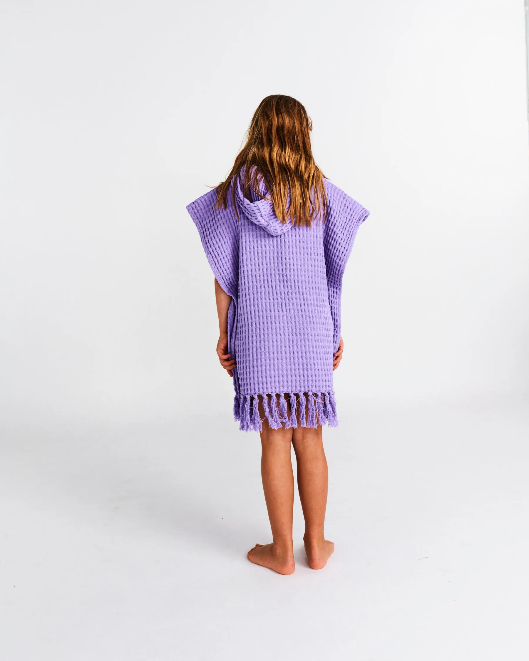 Kip & Co Lilac Kids Waffle Poncho