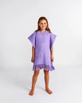 Kip & Co Lilac Kids Waffle Poncho