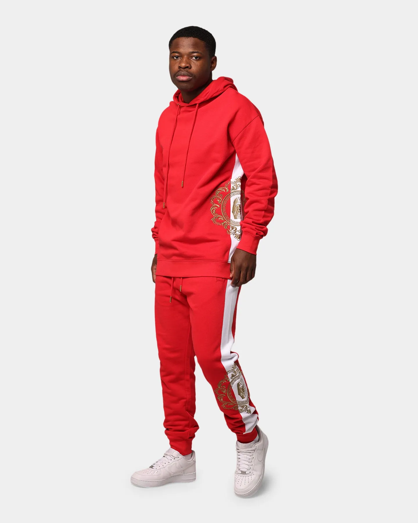 Last Kings Lavish Stripe Sweatpants Red