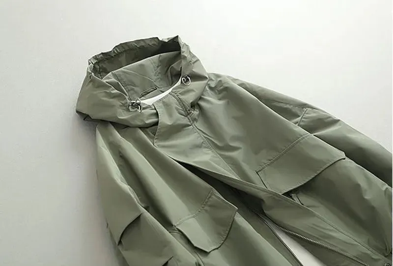 LIMINDS Oversized Hooded Light Cargo Parka Jacket