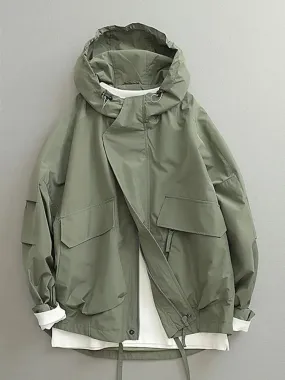 LIMINDS Oversized Hooded Light Cargo Parka Jacket