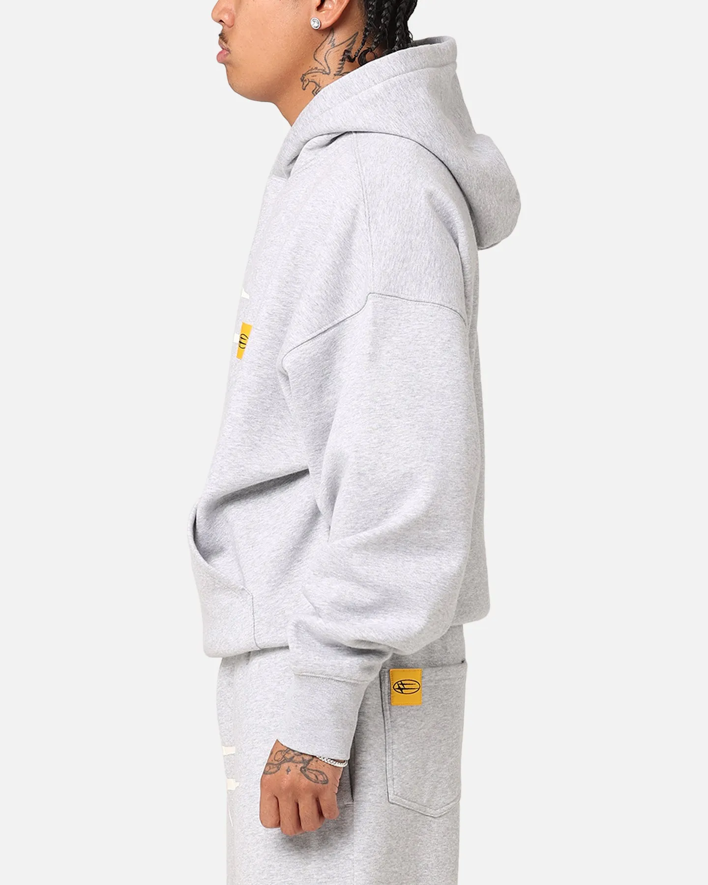 Loiter Hybrid Premium Hoodie Grey Marle