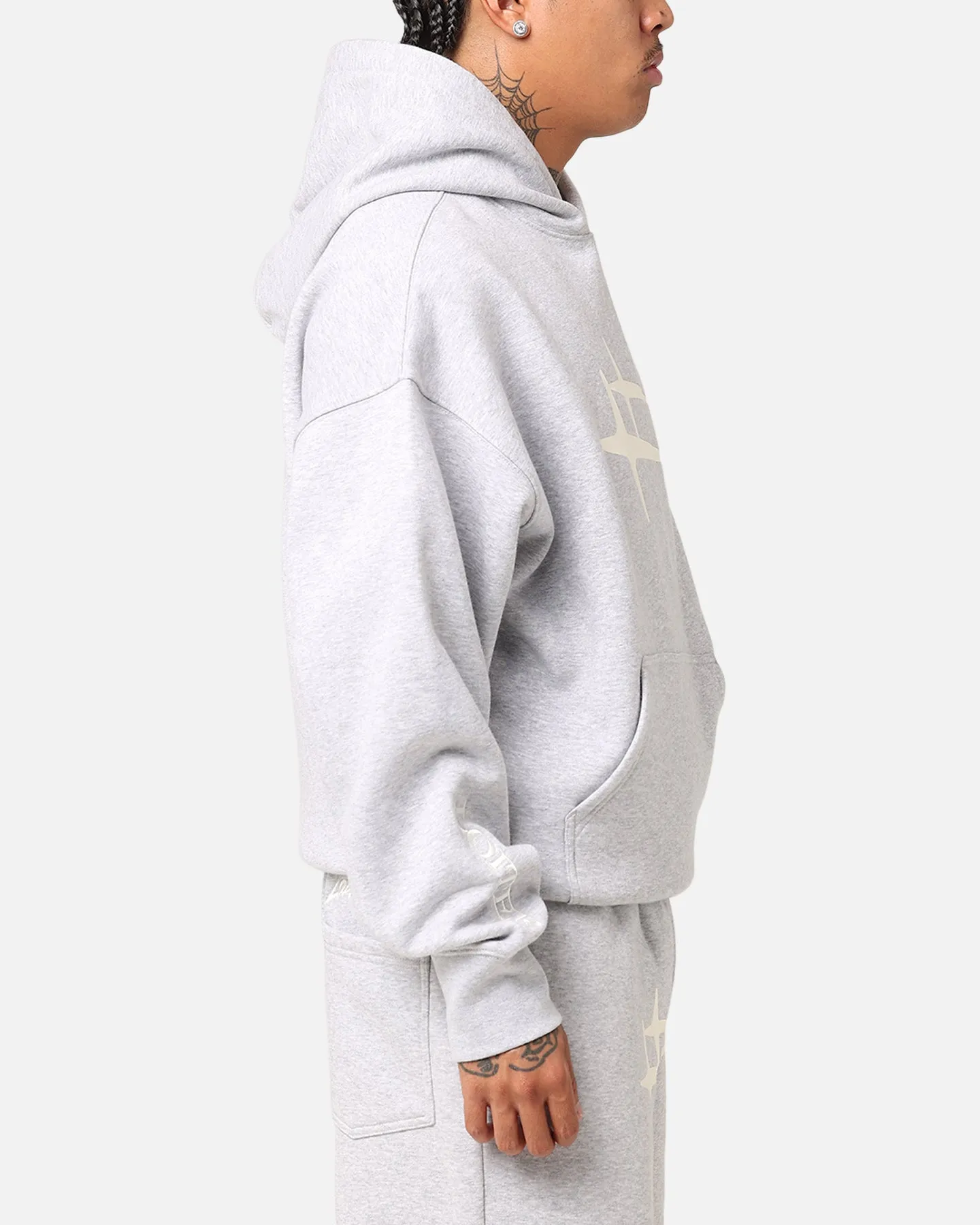 Loiter Hybrid Premium Hoodie Grey Marle