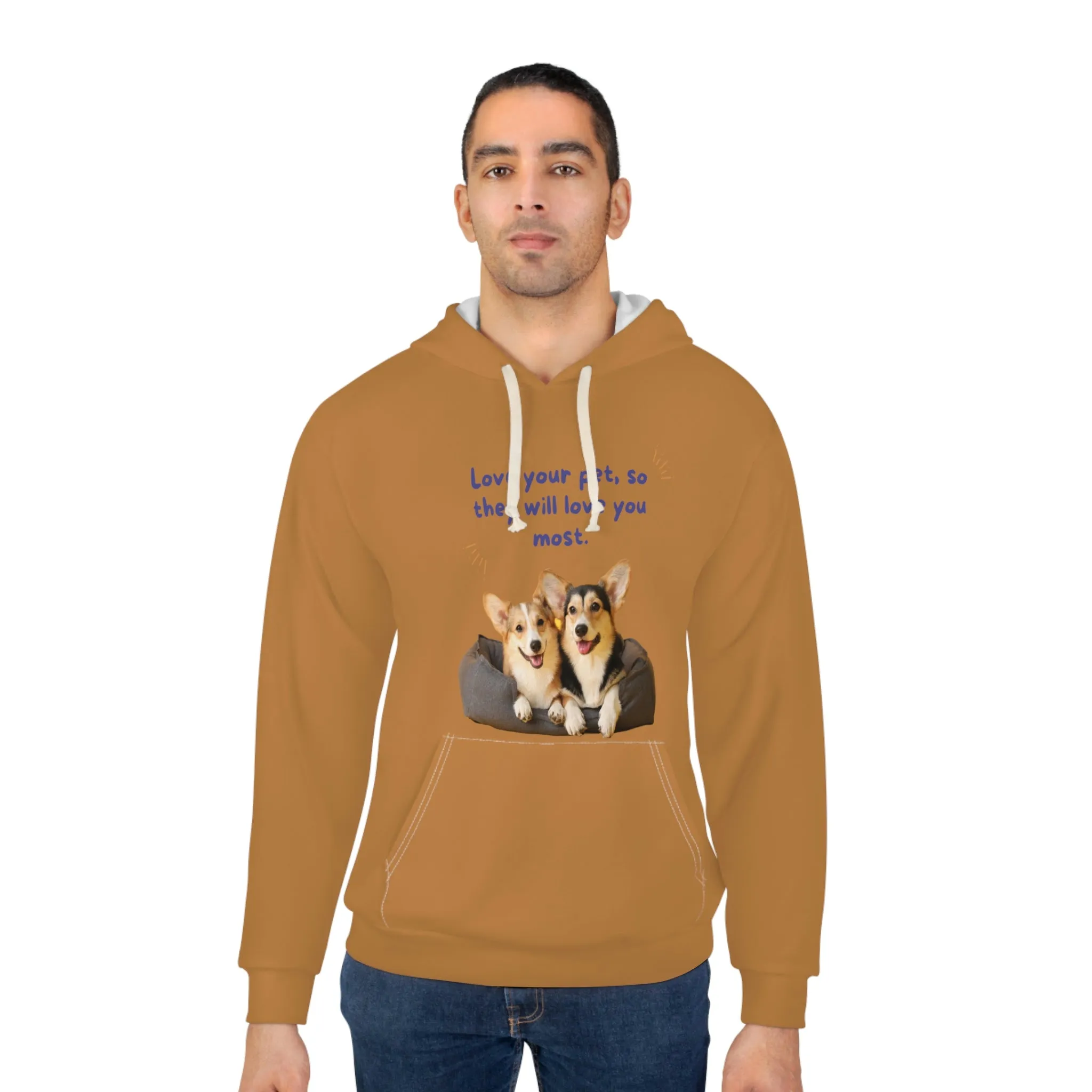 Love your pet so they will love you most dog POD Unisex Pullover Hoodie (AOP)