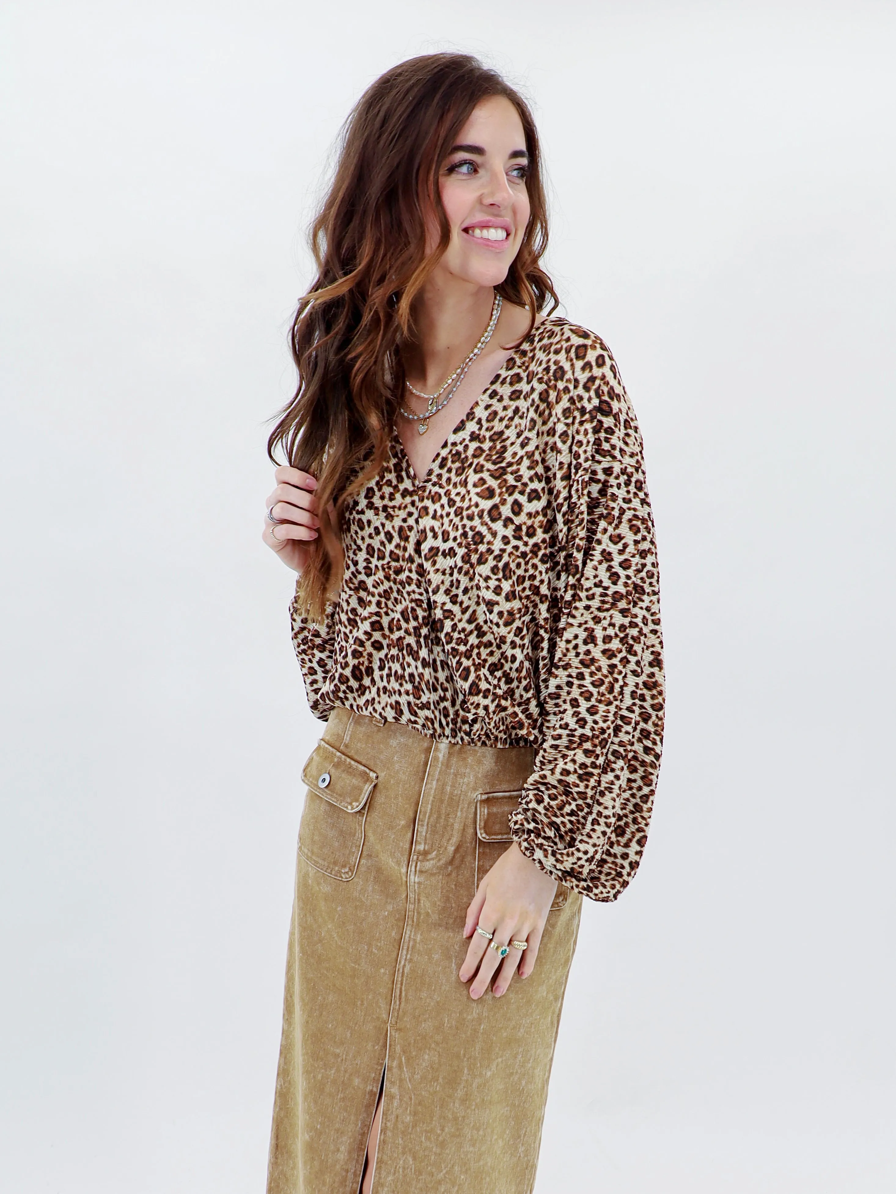 Lucille Leopard Top