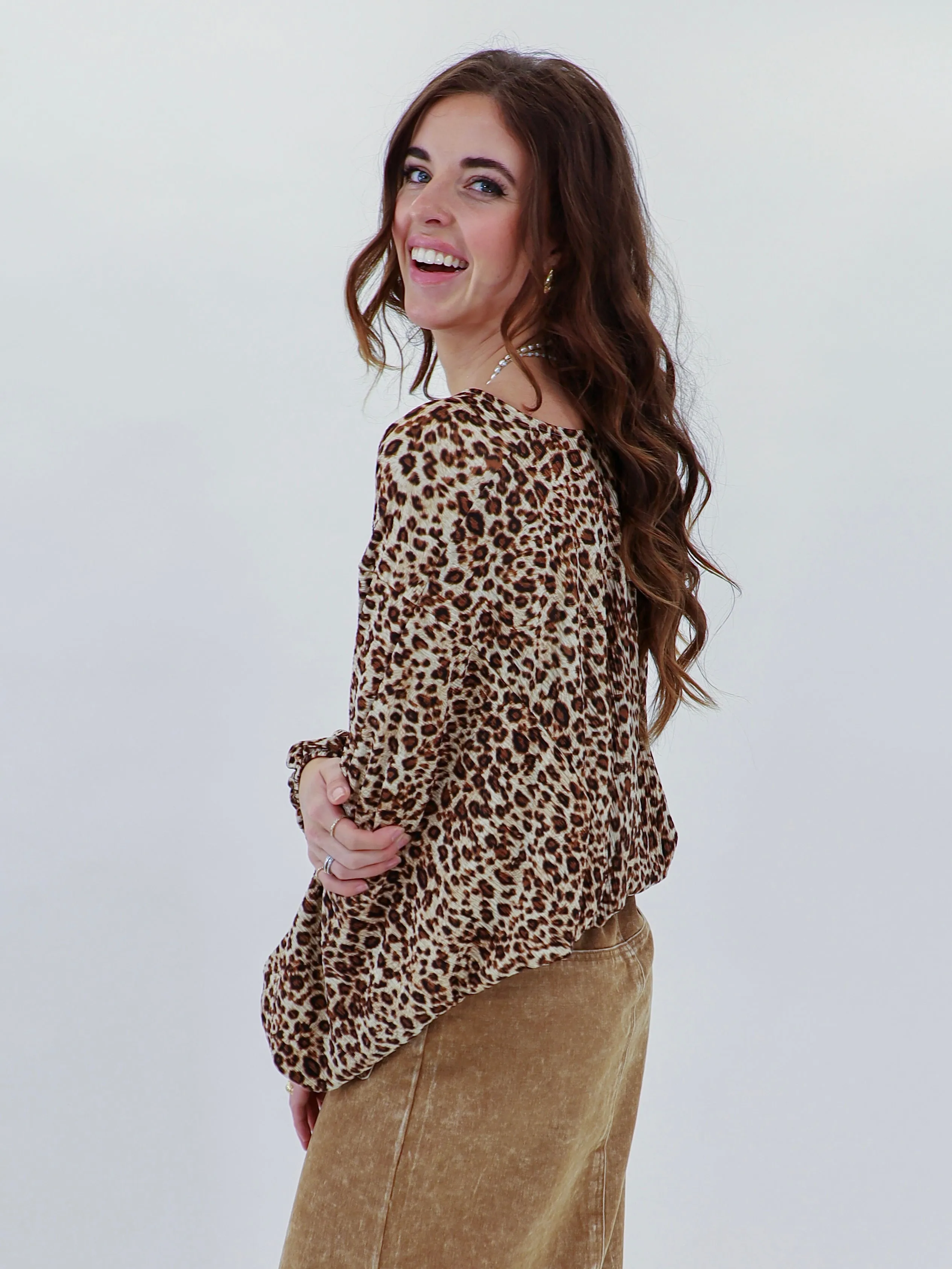 Lucille Leopard Top