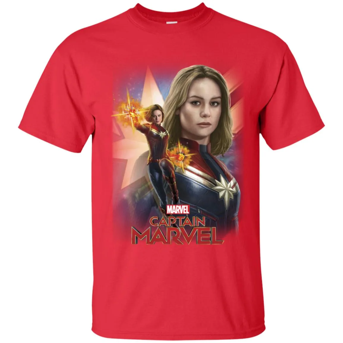 Marvel Captain Marvel Powers Portrait Men Cotton T-Shirt