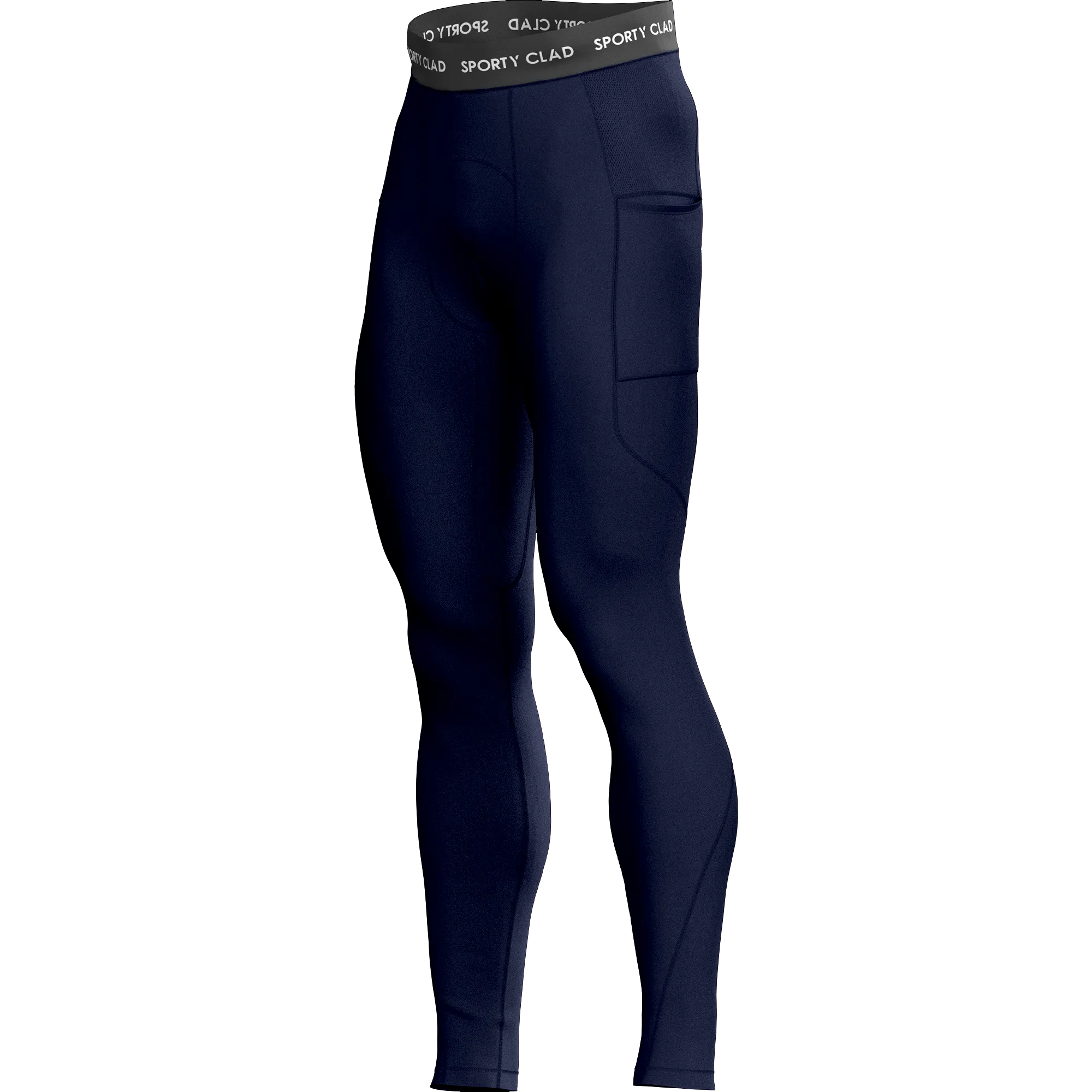 Men's Navy Blue Thermal Base Layer Compression Leggings