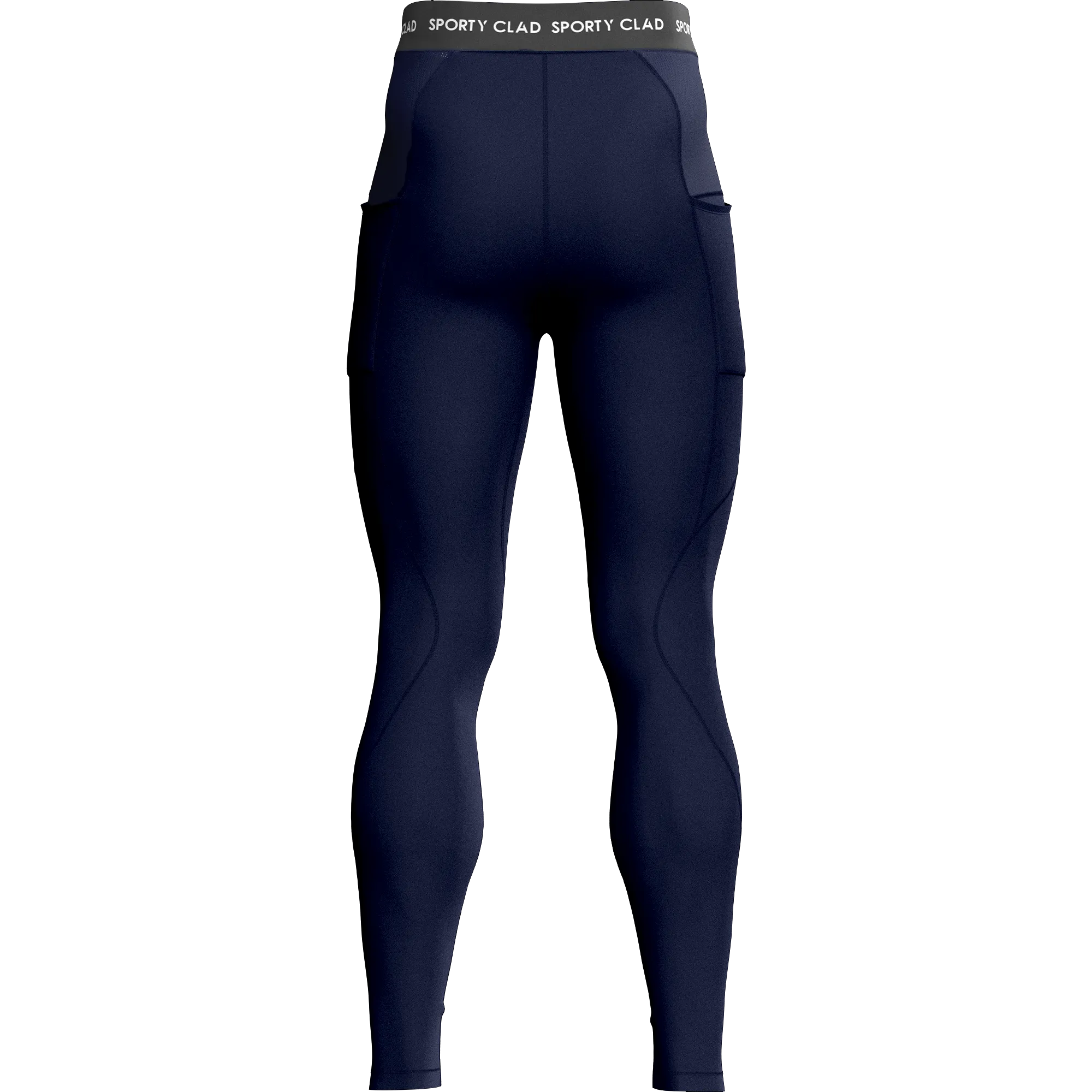 Men's Navy Blue Thermal Base Layer Compression Leggings