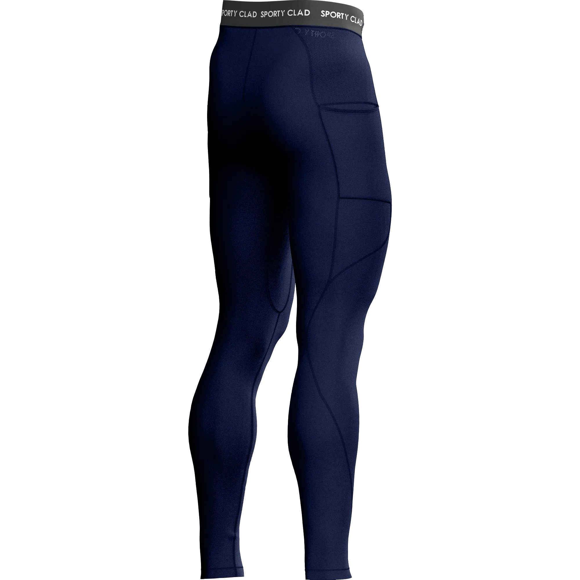 Men's Navy Blue Thermal Base Layer Compression Leggings