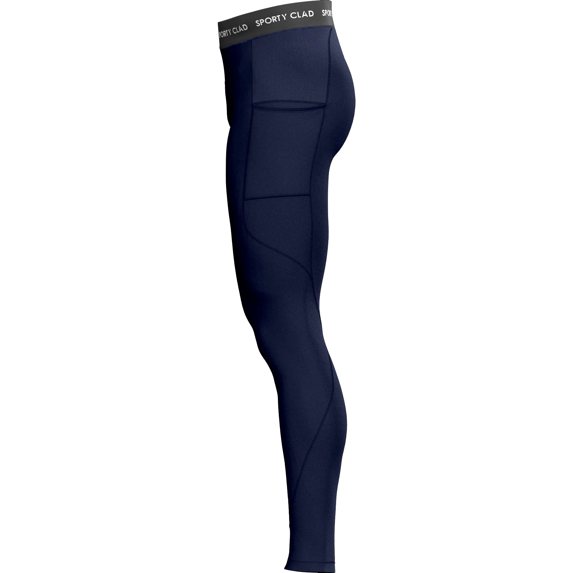 Men's Navy Blue Thermal Base Layer Compression Leggings