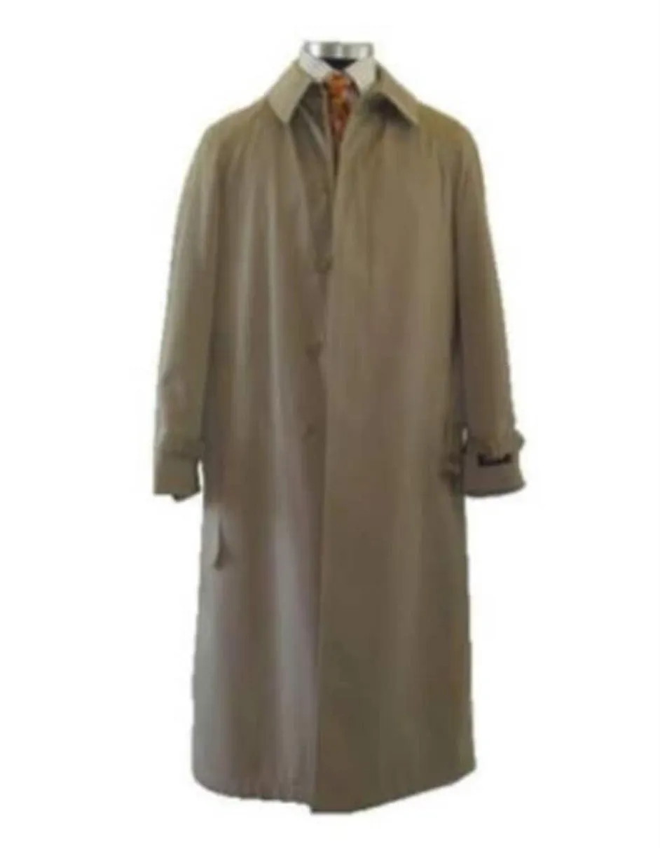 Mens Overcoat - Topcoat For Men - Winter Fabric - Single-breasted closure Tan Mens 1930s Overcoat